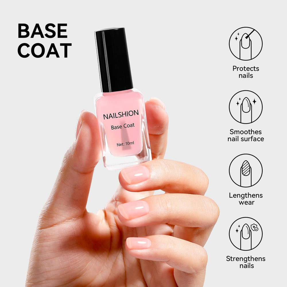 Nailshion top coat clear gloss provides long-lasting shine and chip resistance
