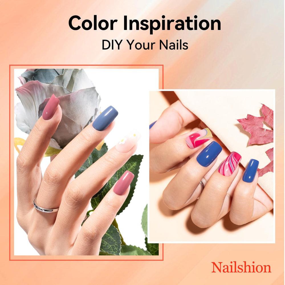 Nailshion Vegan Non-Toxic Formula: castor oil and Vitamin E for nourished nails.