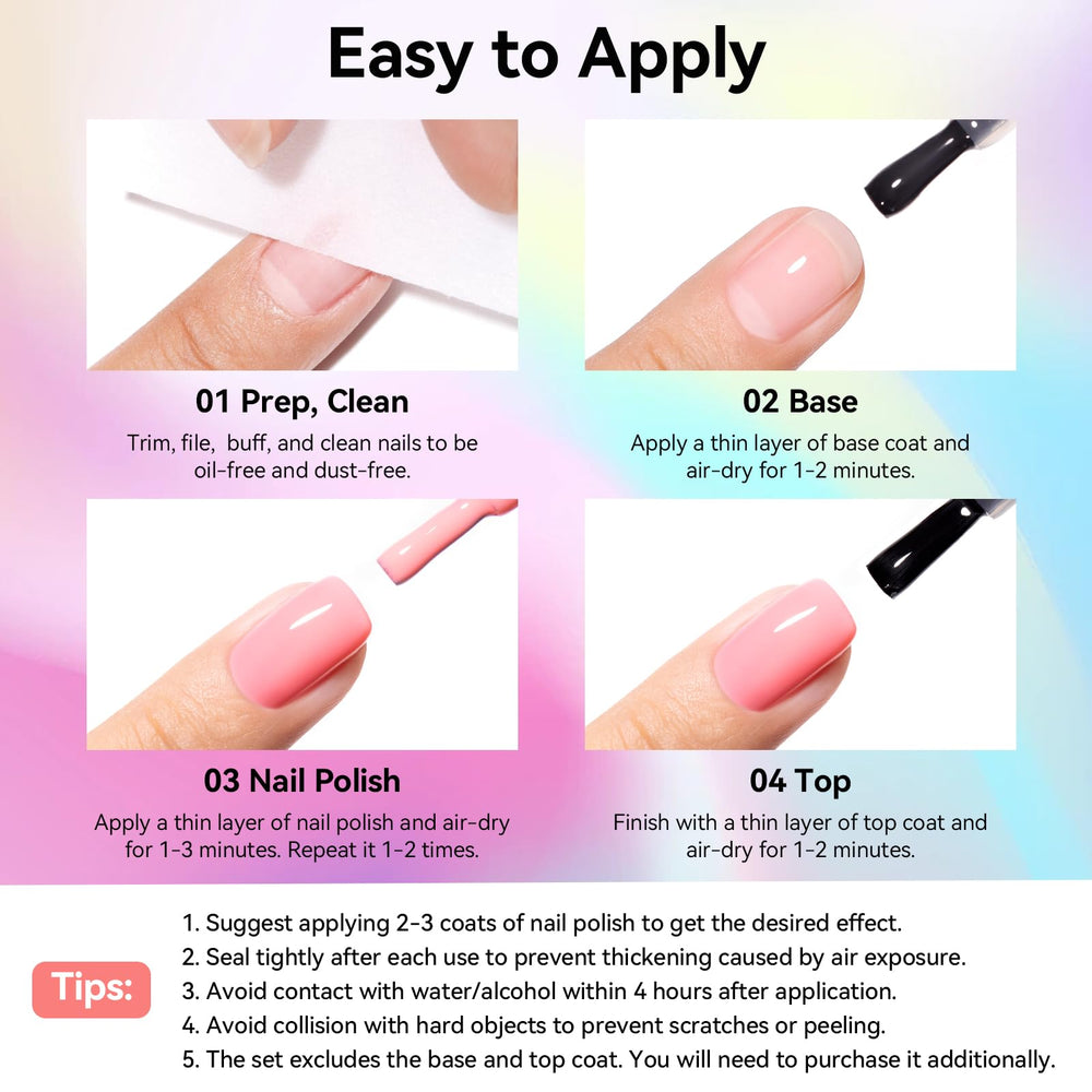 Nailshion versatile six-color palette supports various outfits.