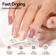 Nailshion wide-flat brush close-up for easy, even application.