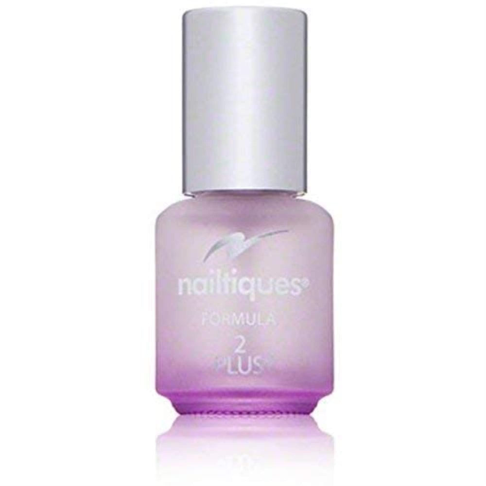 Nailtiques Nail Protein Formula 2 Plus brush application showing quick-dry finish.