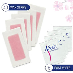 Dermatologist-tested Nair strips infused with orchid and cherry blossom scent