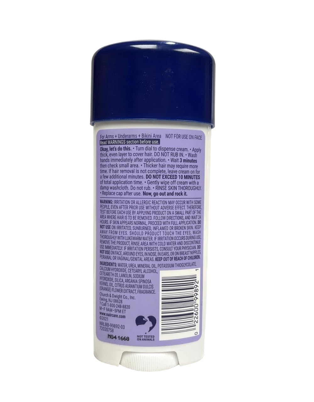 Nair hair-removal-cream safe for arms and underarms.