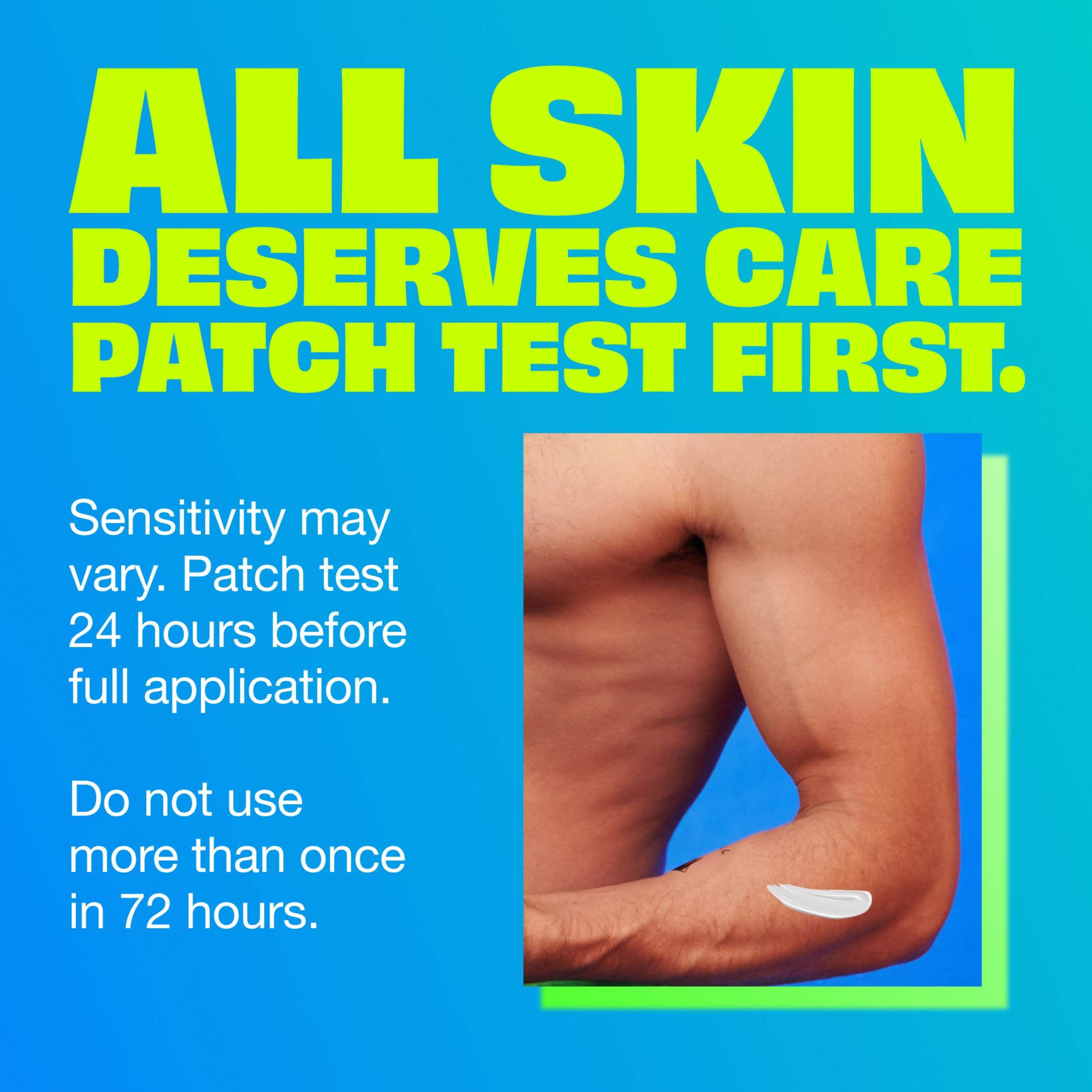 Dermatologist tested Nair Men formula suitable for all skin types