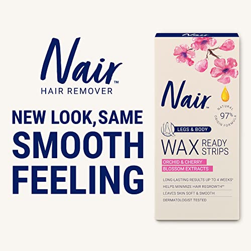 No-warming application with Nair wax strips for mess-free use