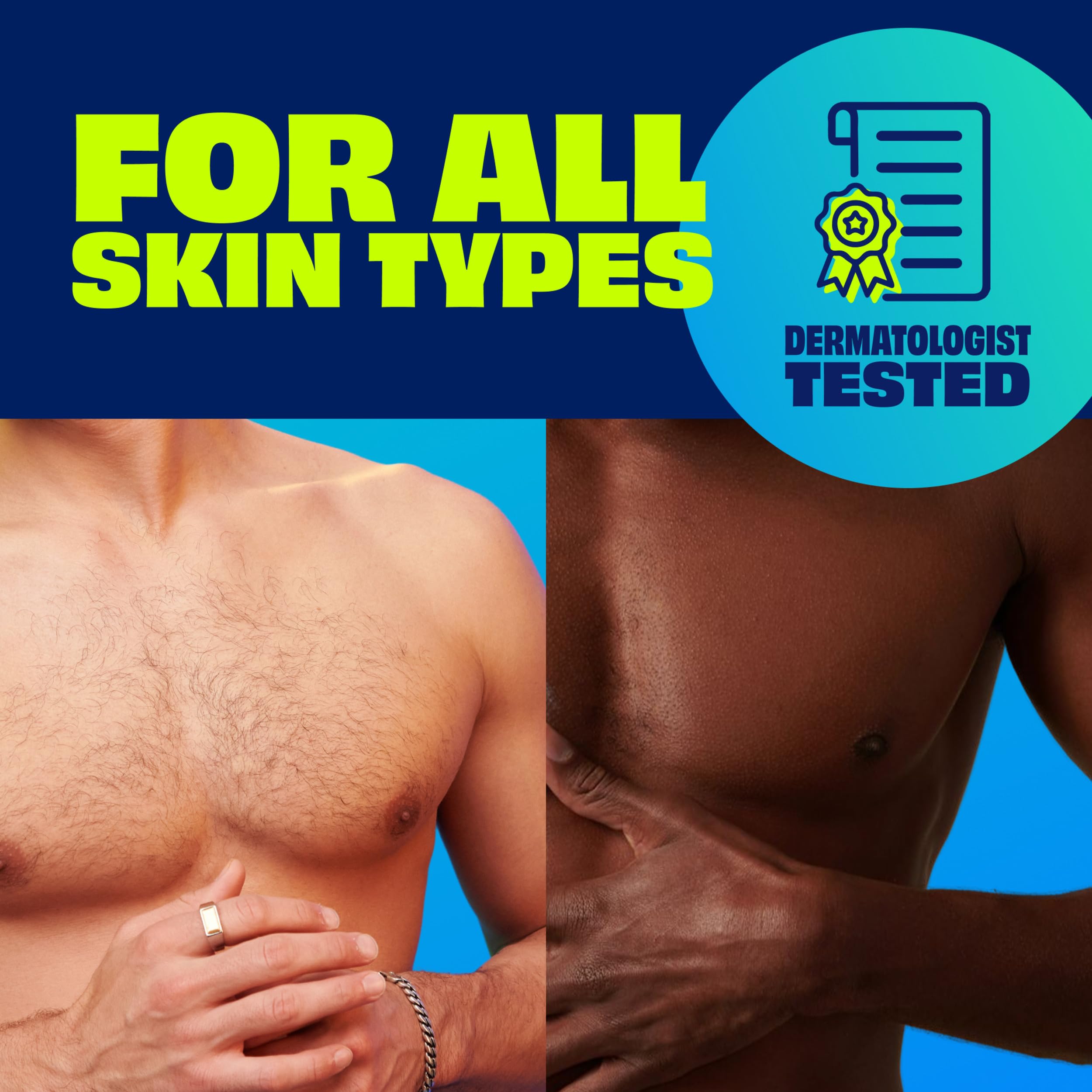 Patch test reminder with Nair Men before use