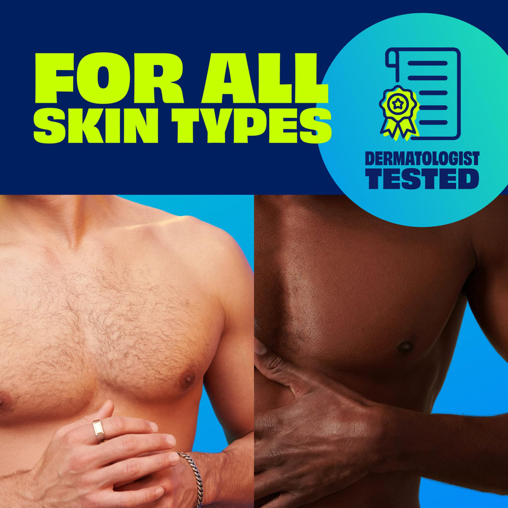 Patch test reminder with Nair Men before use