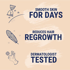 Nair face remover cream application swatch on skin