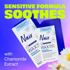 Post-wipes included to soothe skin after using Nair strips