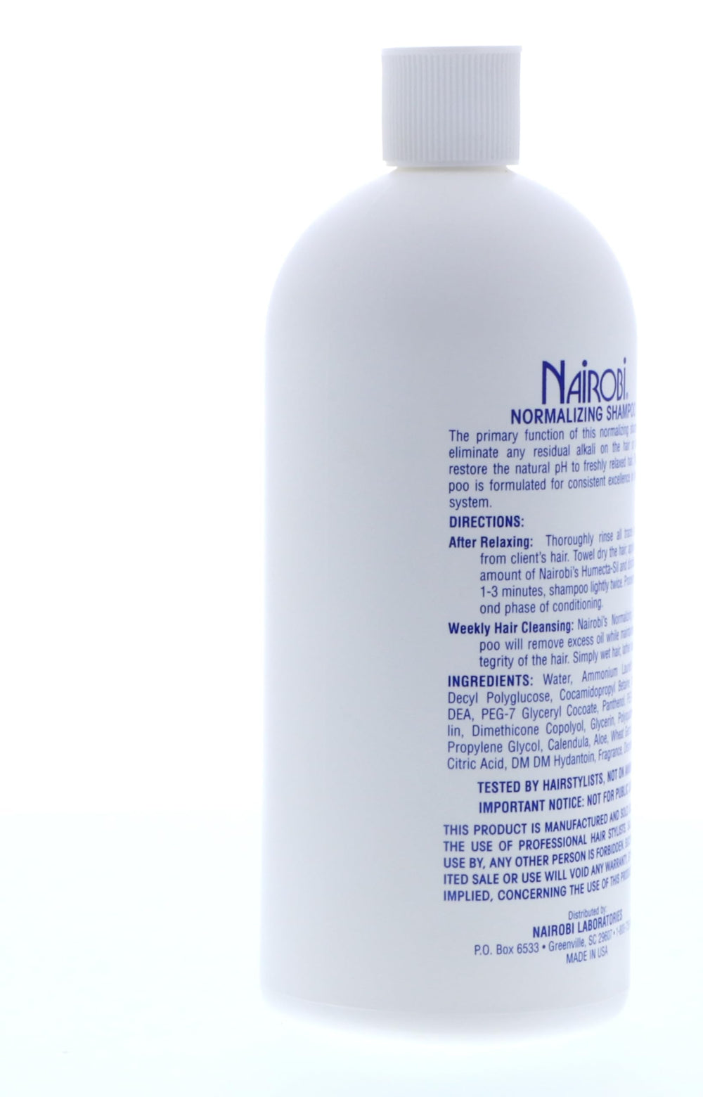 Nairobi Normalizing Shampoo lather close-up showing rich foam.