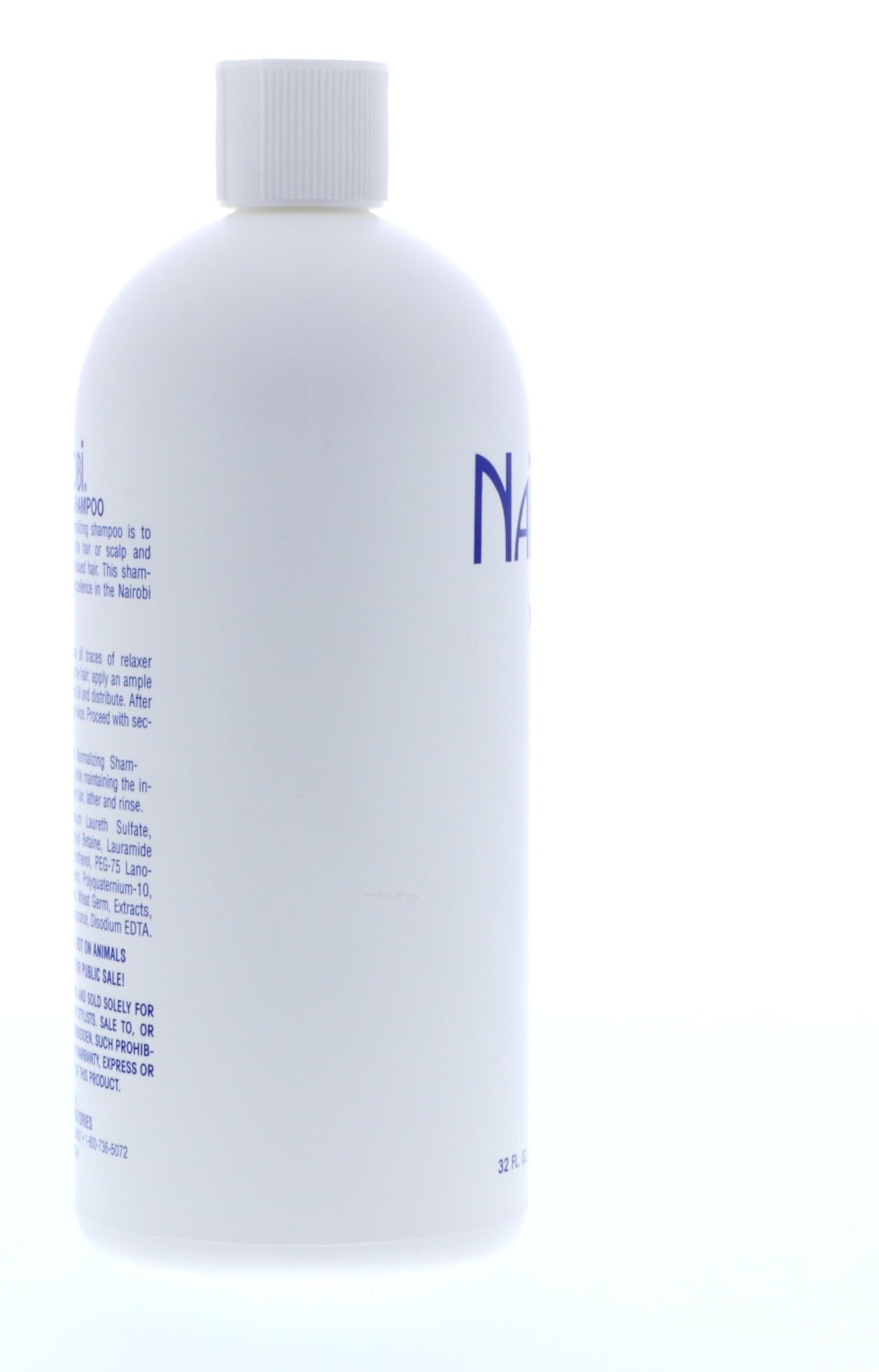 Nairobi Normalizing Shampoo packaging shot illustrating recyclable bottle.