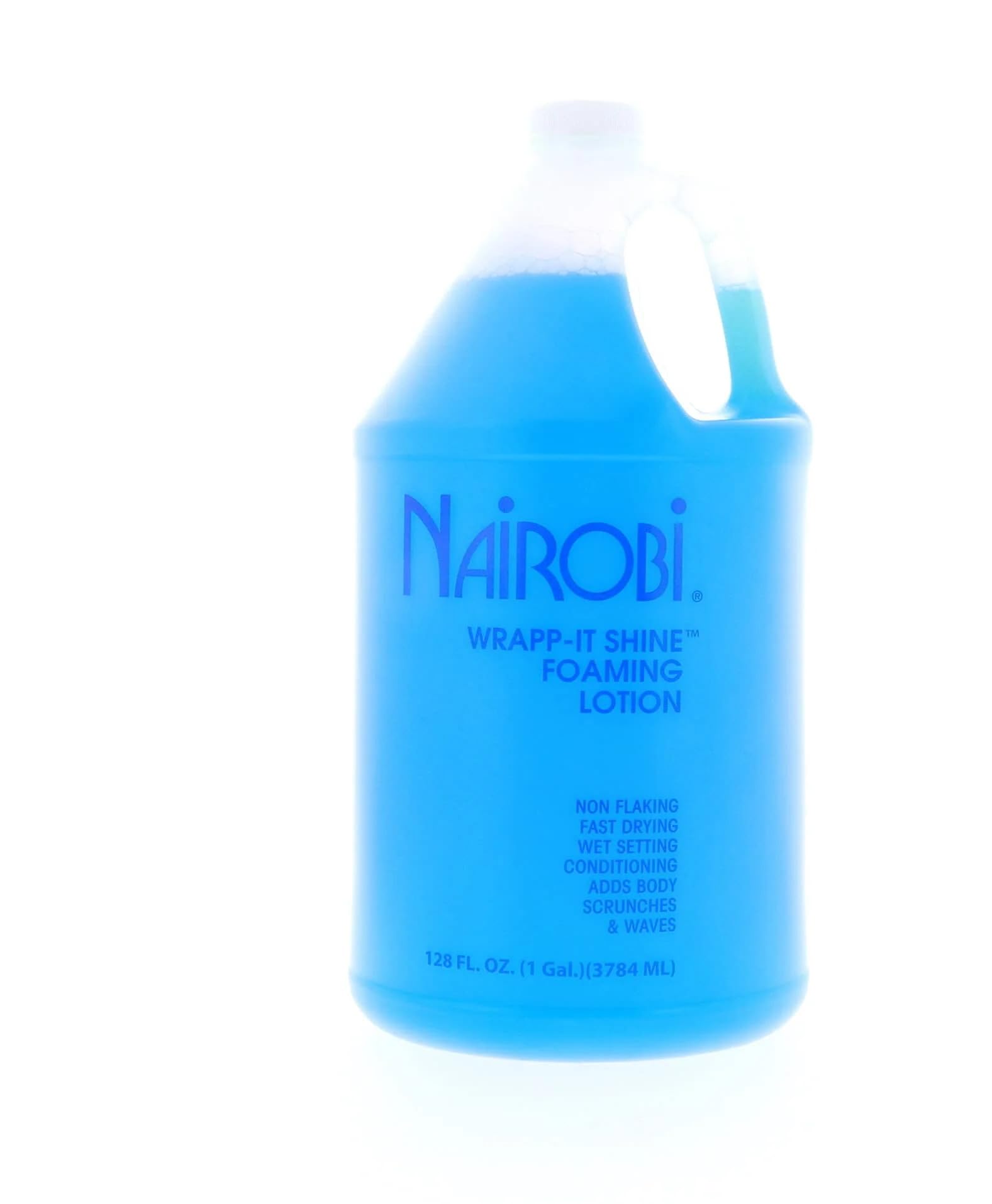 Nairobi Wrapp-It Shine 1-gallon packaging for high-volume salons.
