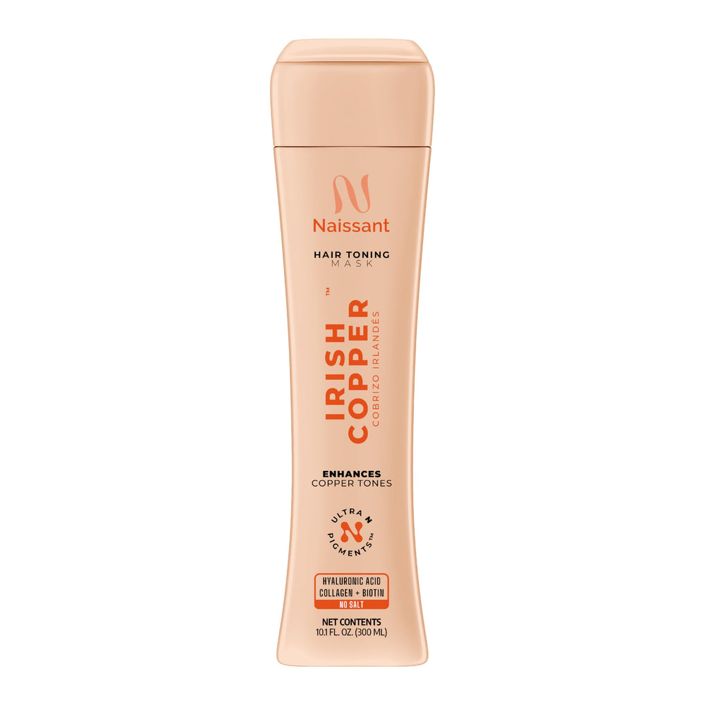 Naissant Irish Copper Hair Toning Mask applying on hair for even color deposit