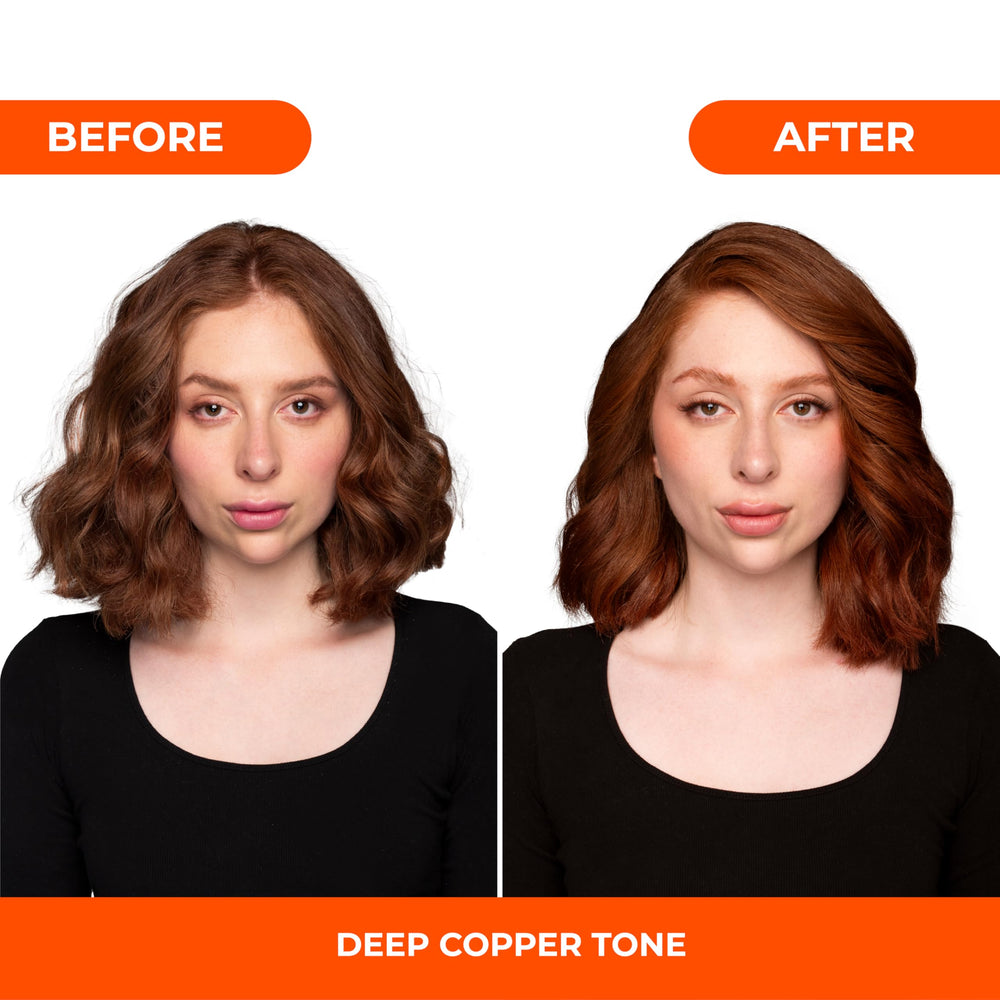 Hair after use shows shine and softness from Naissant copper mask
