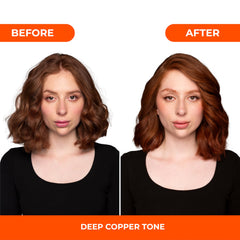 Hair after use shows shine and softness from Naissant copper mask