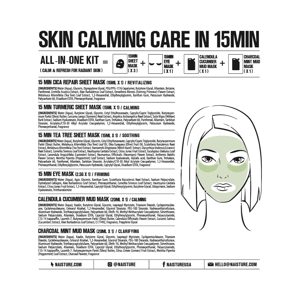 Hand and foot masks included for spa-like care at home