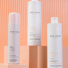 NAK Hair Australia Volume Shampoo demonstrates natural body and shine