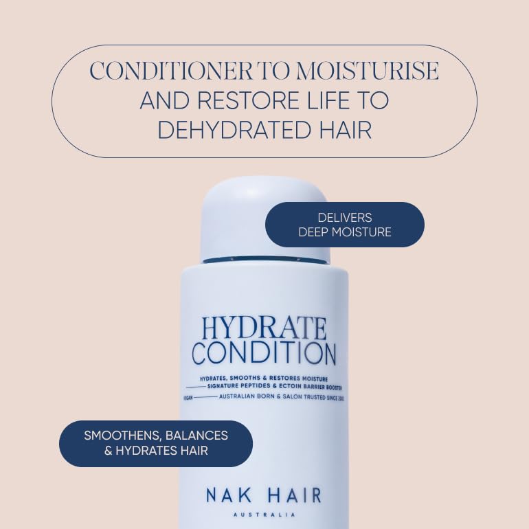 NAK Signature Hydrate Condition packaging close-up highlighting vegan cruelty-free formula