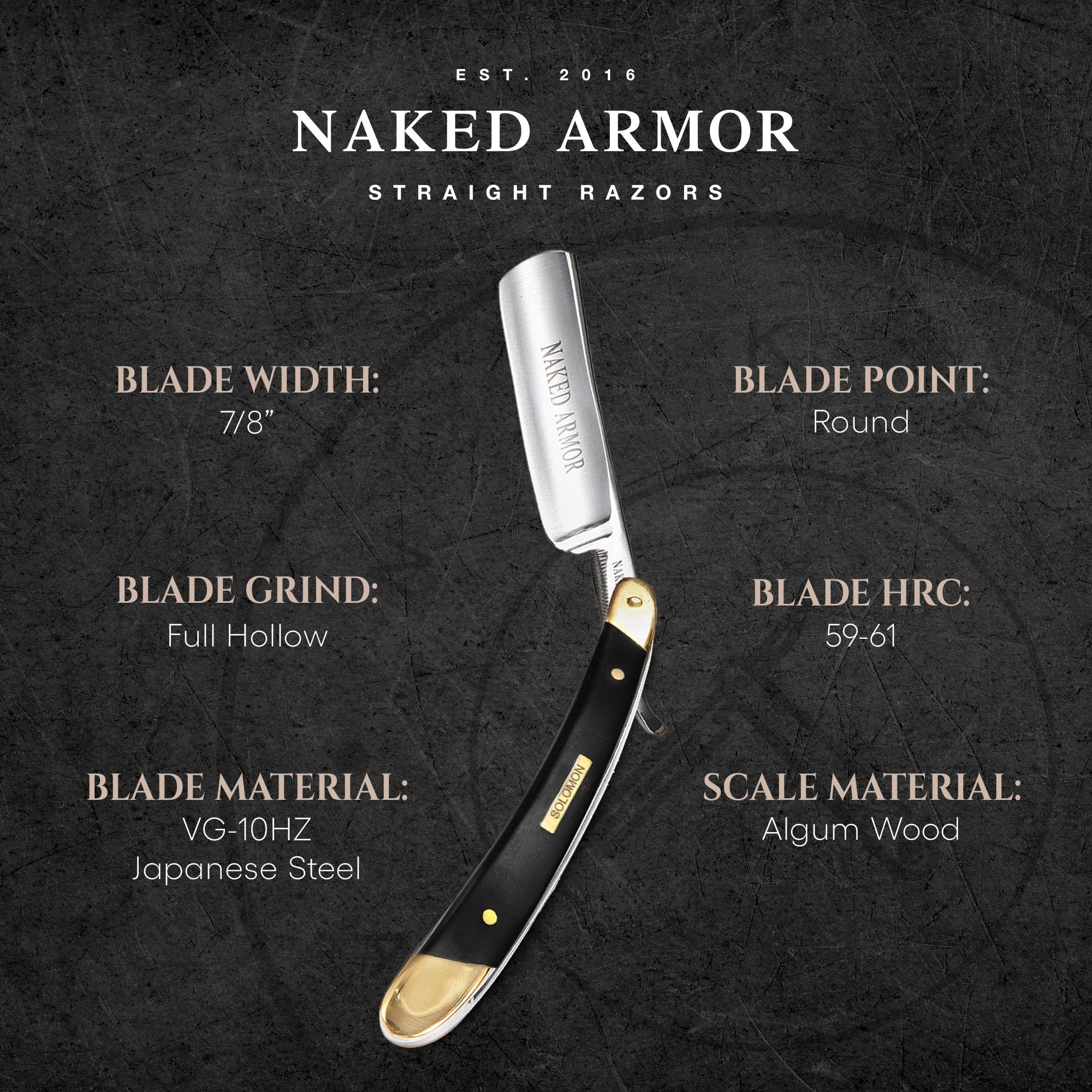 Naked Armor Solomon shaving brush invites even application for refined results.