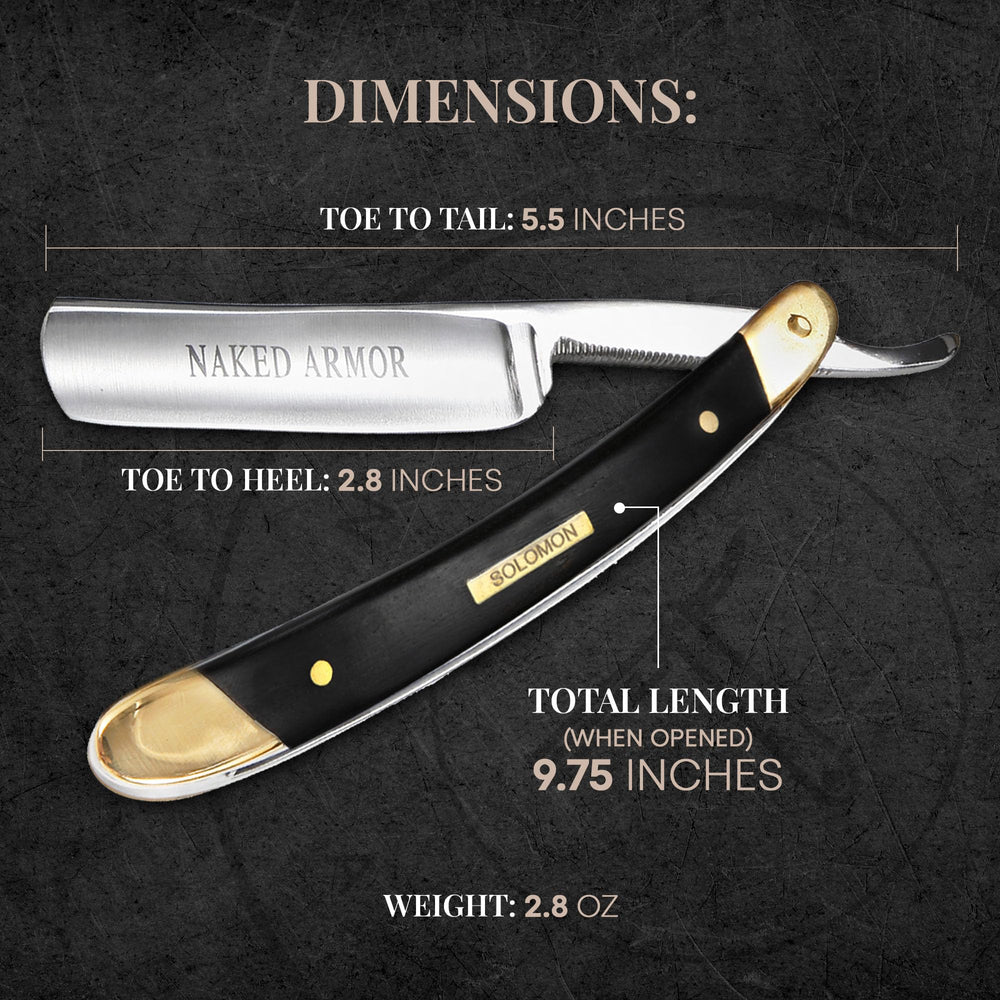 Naked Armor Solomon kit strop close-up highlights leather conditioning for sharpness.