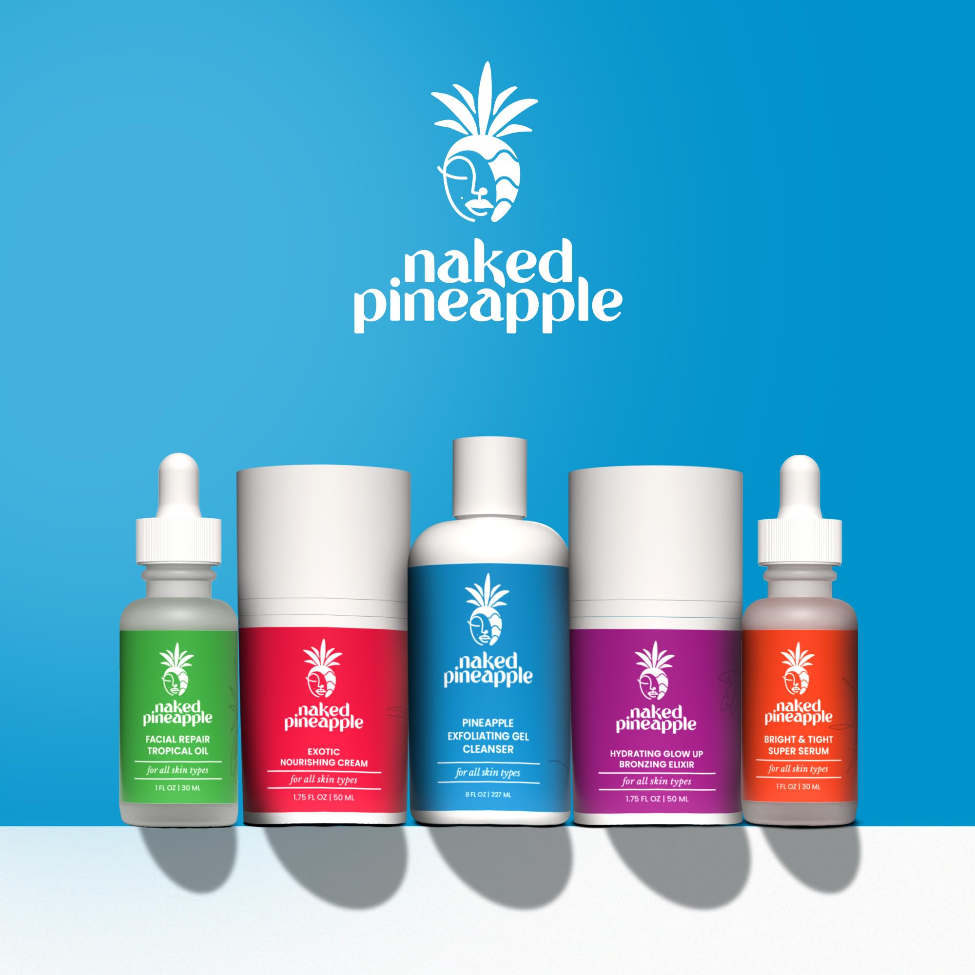 Naked Pineapple daily routine image shows twice-daily application