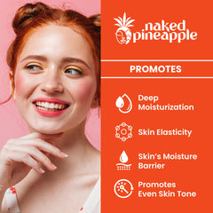 Naked Pineapple moisture barrier boost image emphasizes hydration retention