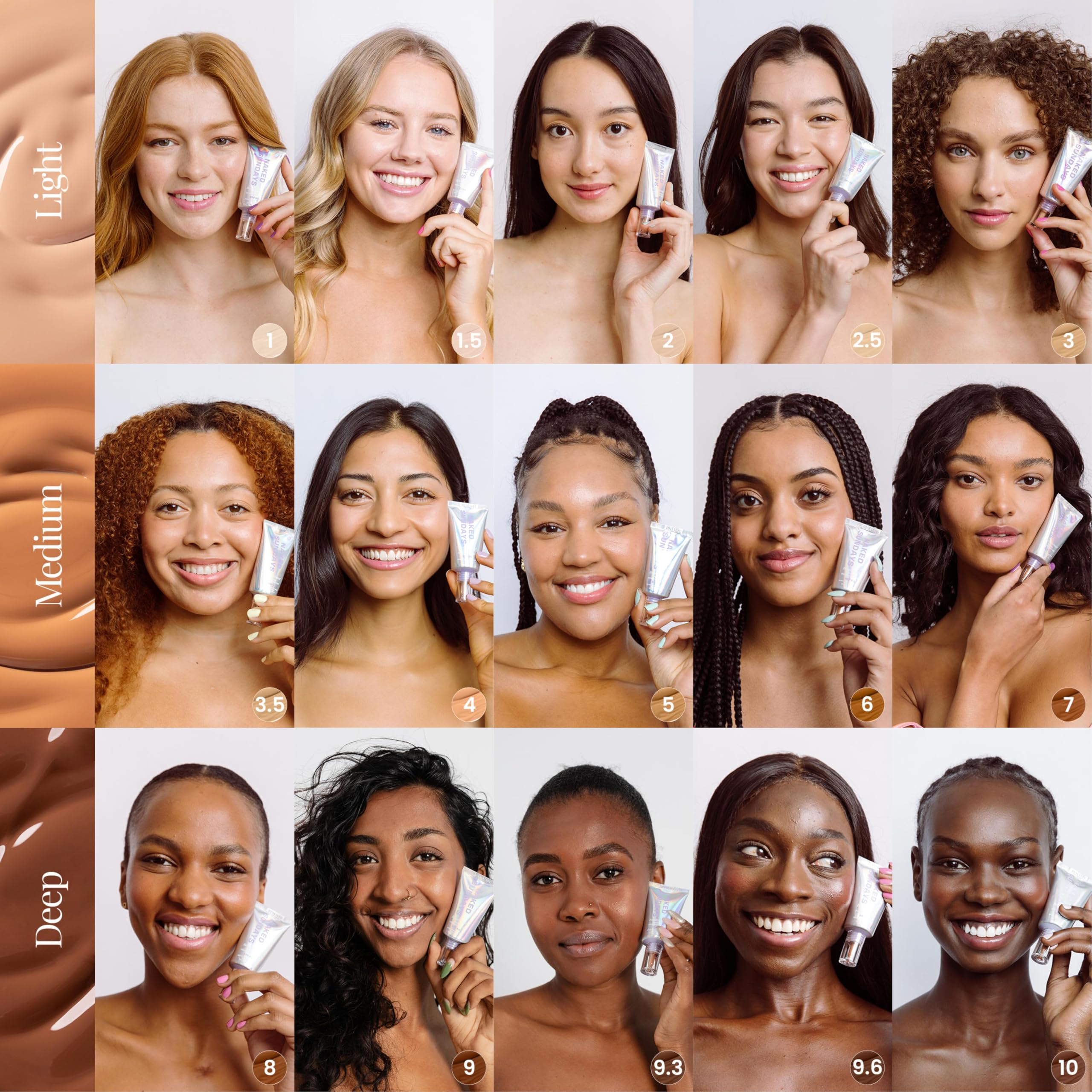 Naked Sundays BeautyScreen close-up shows non-comedogenic formula suitable for sensitive skin.