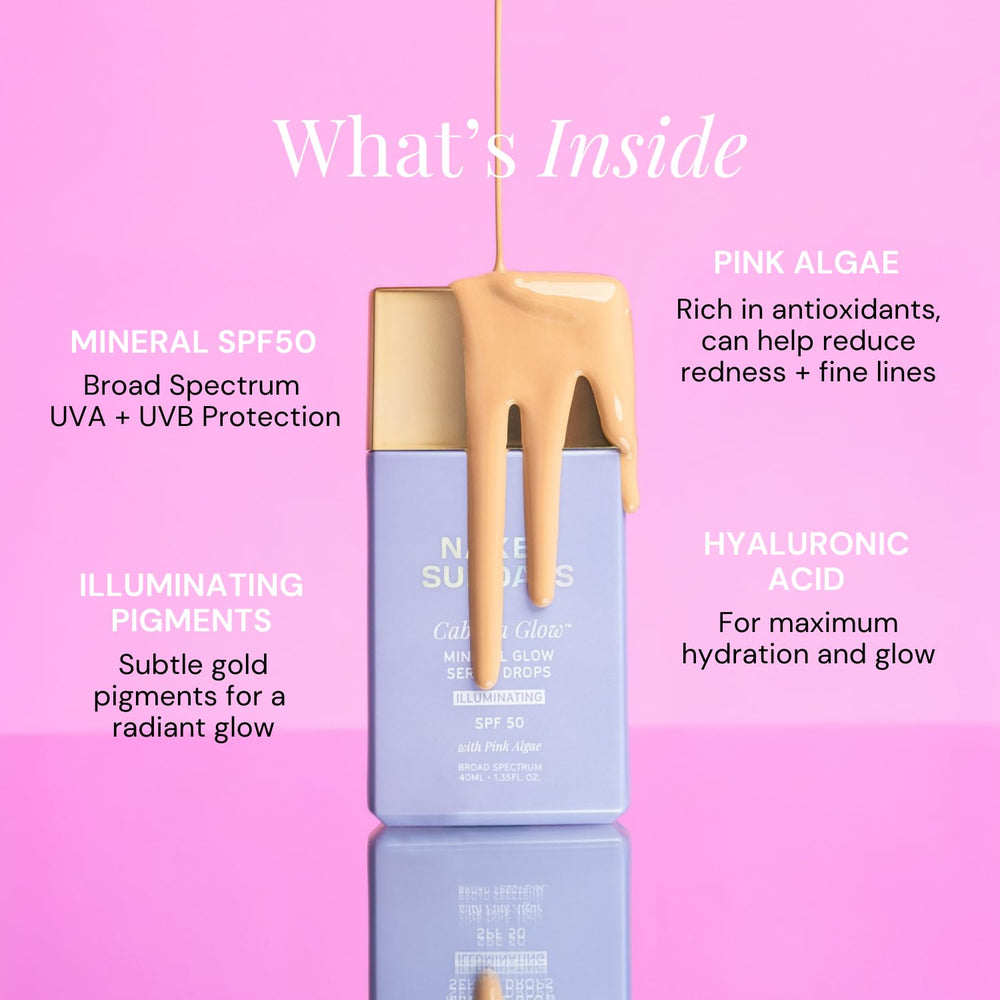 CabanaGlow pump close-up highlighting gel-serum texture and hydration