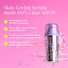 Naked Sundays fragrance-free sunscreen dispenser, fast-absorbing formula.