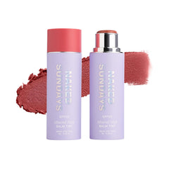 Naked Sundays SPF 50 Glow Balm dusty rose swatch for natural flush.