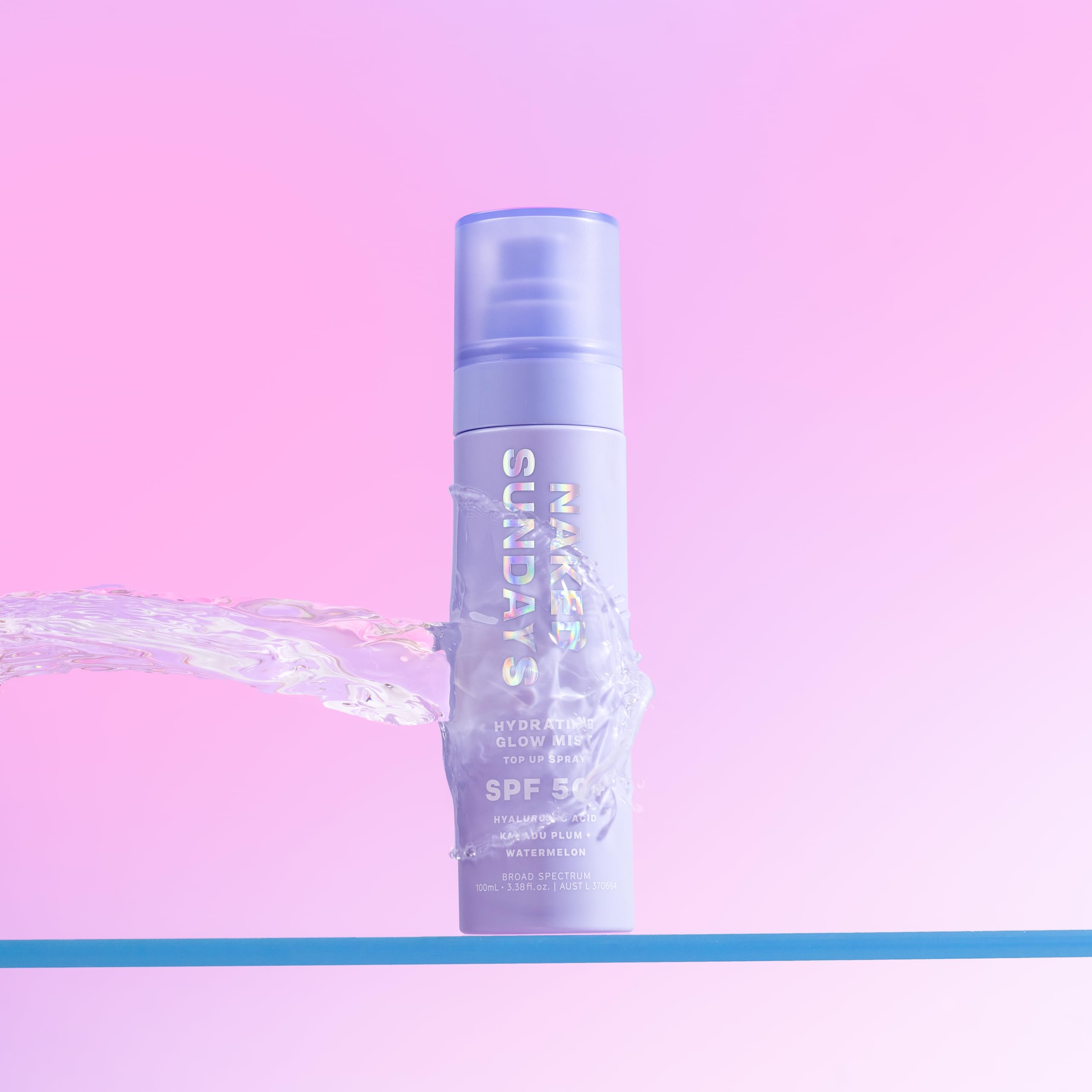 Naked Sundays watermelon extract visual suggests refreshing hydration upon application.