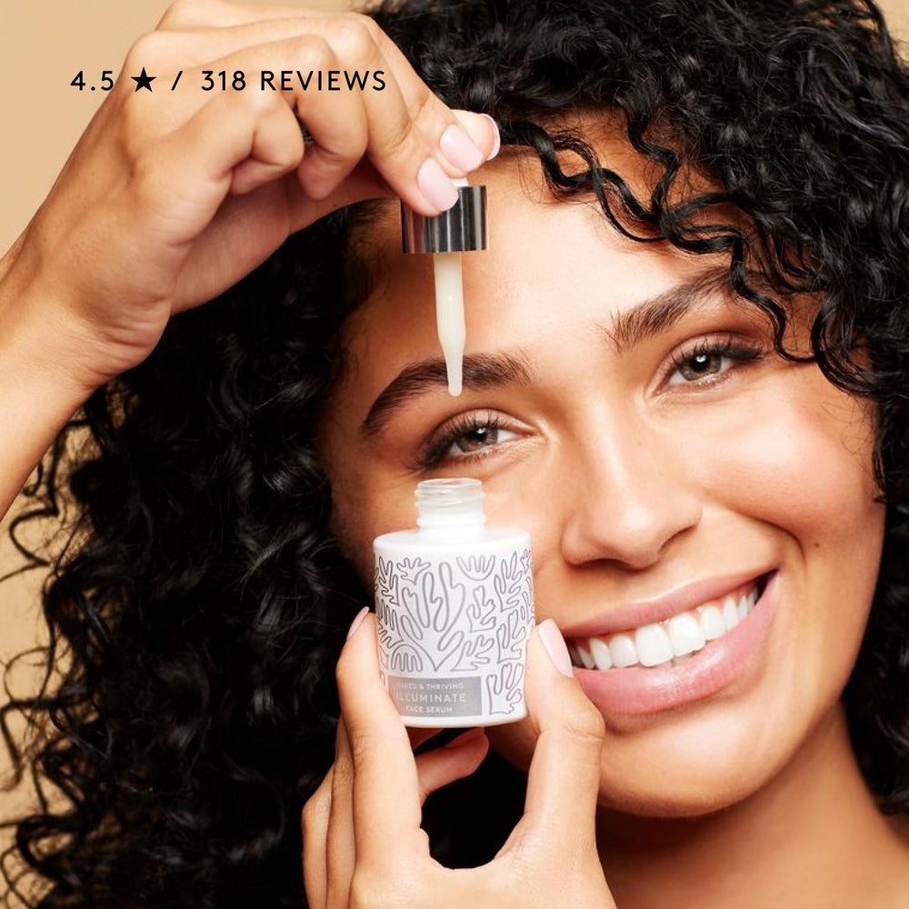 Naked & Thriving Illuminate application scene suggests daytime use and glow