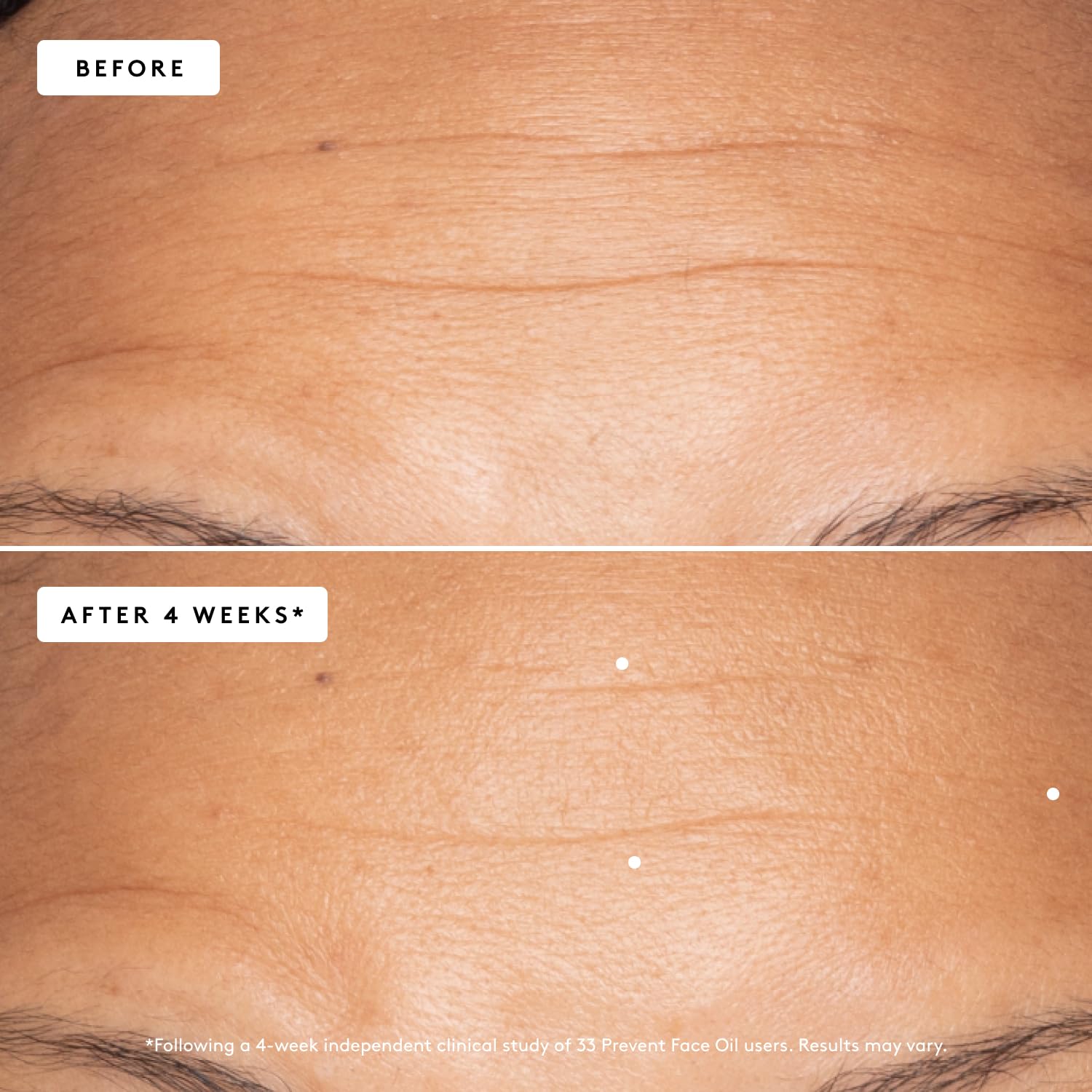 Naked & Thriving Prevent moringa seed oil detail supports a vibrant-looking glow.