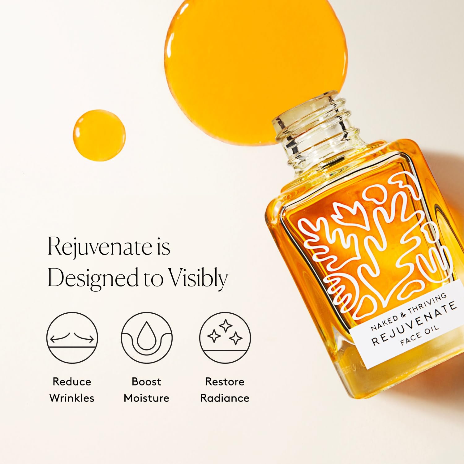 Amber Rejuvenate oil conveys dewy glow ideal for smoothing fine lines