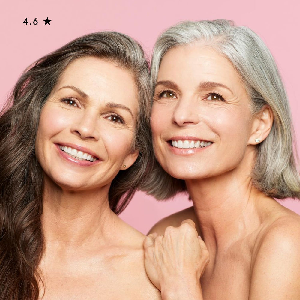 Naked & Thriving daily routine setup with two serums displayed