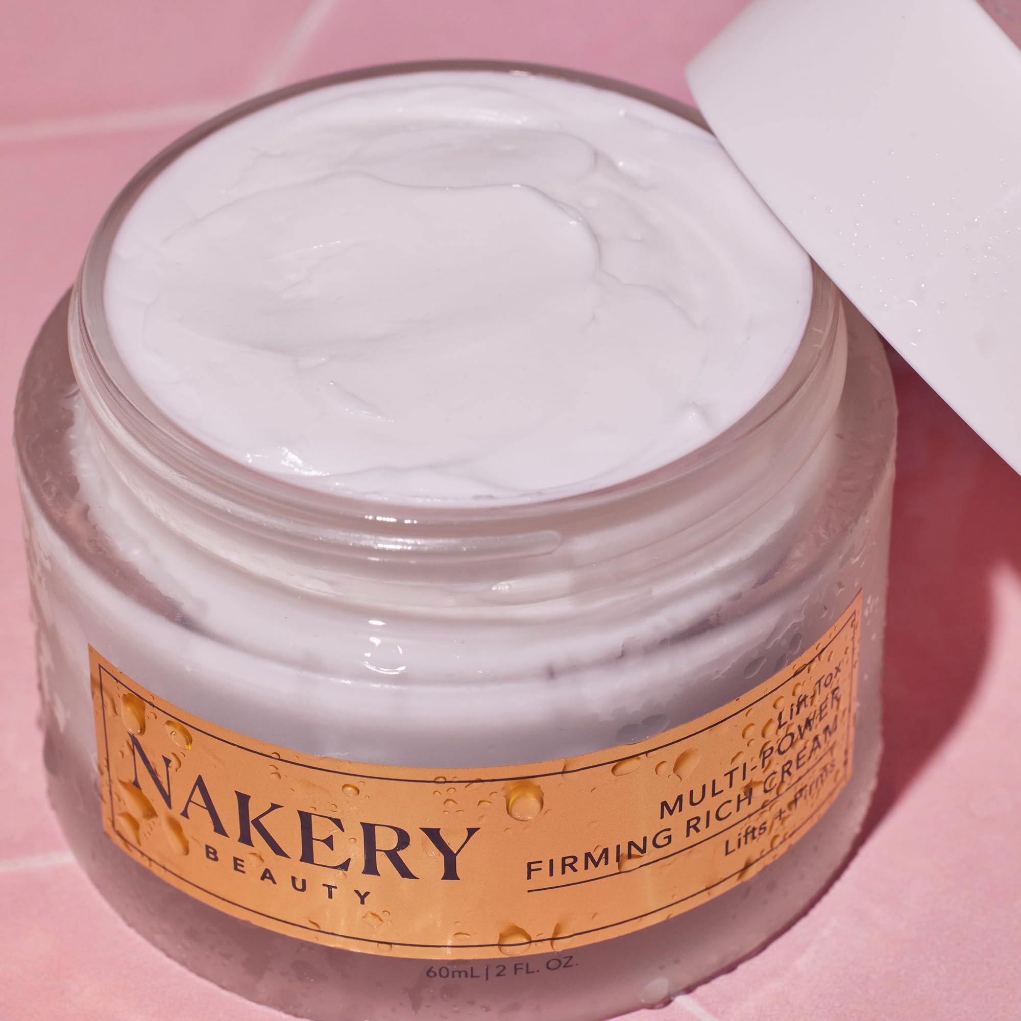 Finish shows smooth, radiant skin after Nakery Lift-Tox use.