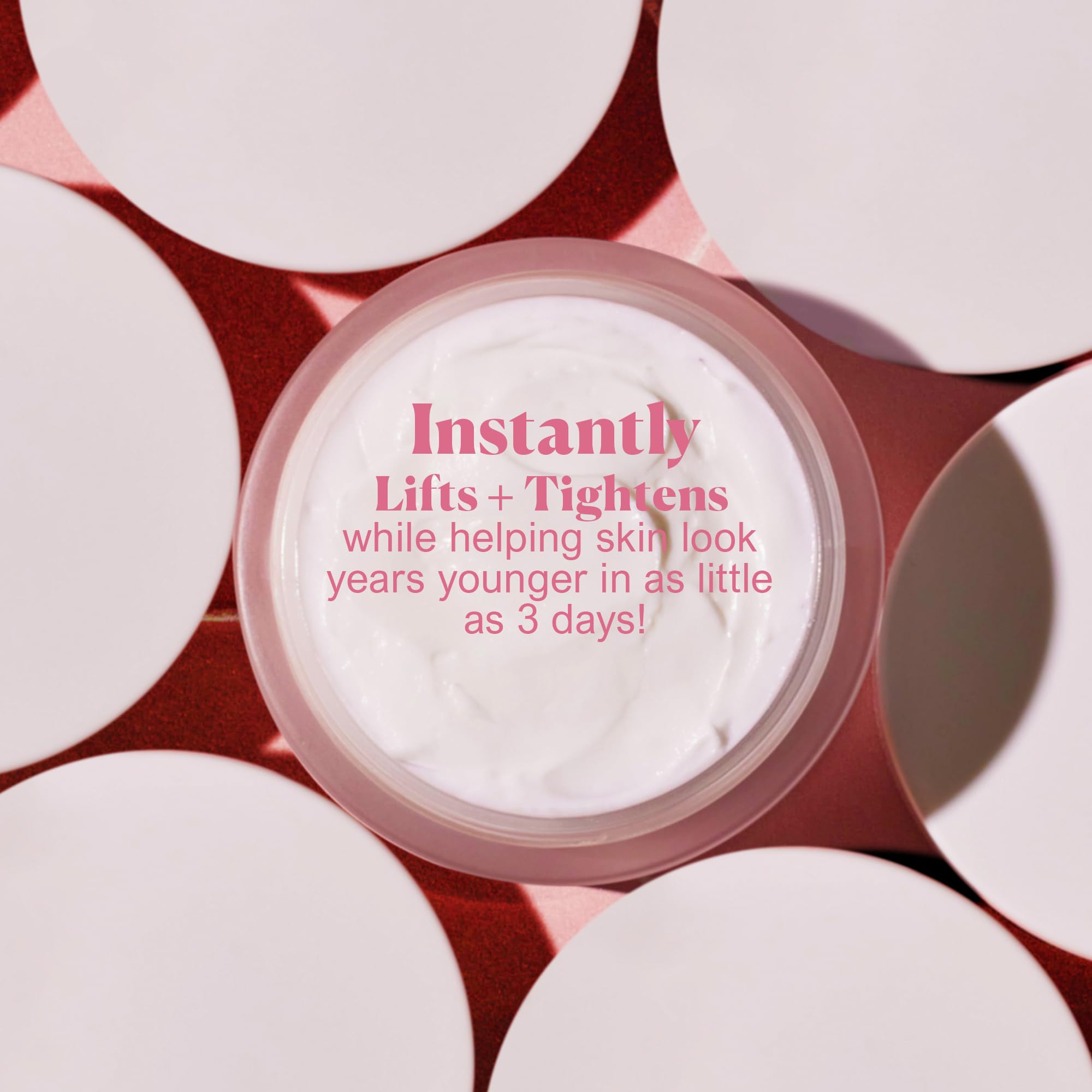 Nakery Lift-Tox pump dispensing for easy, mess-free application.
