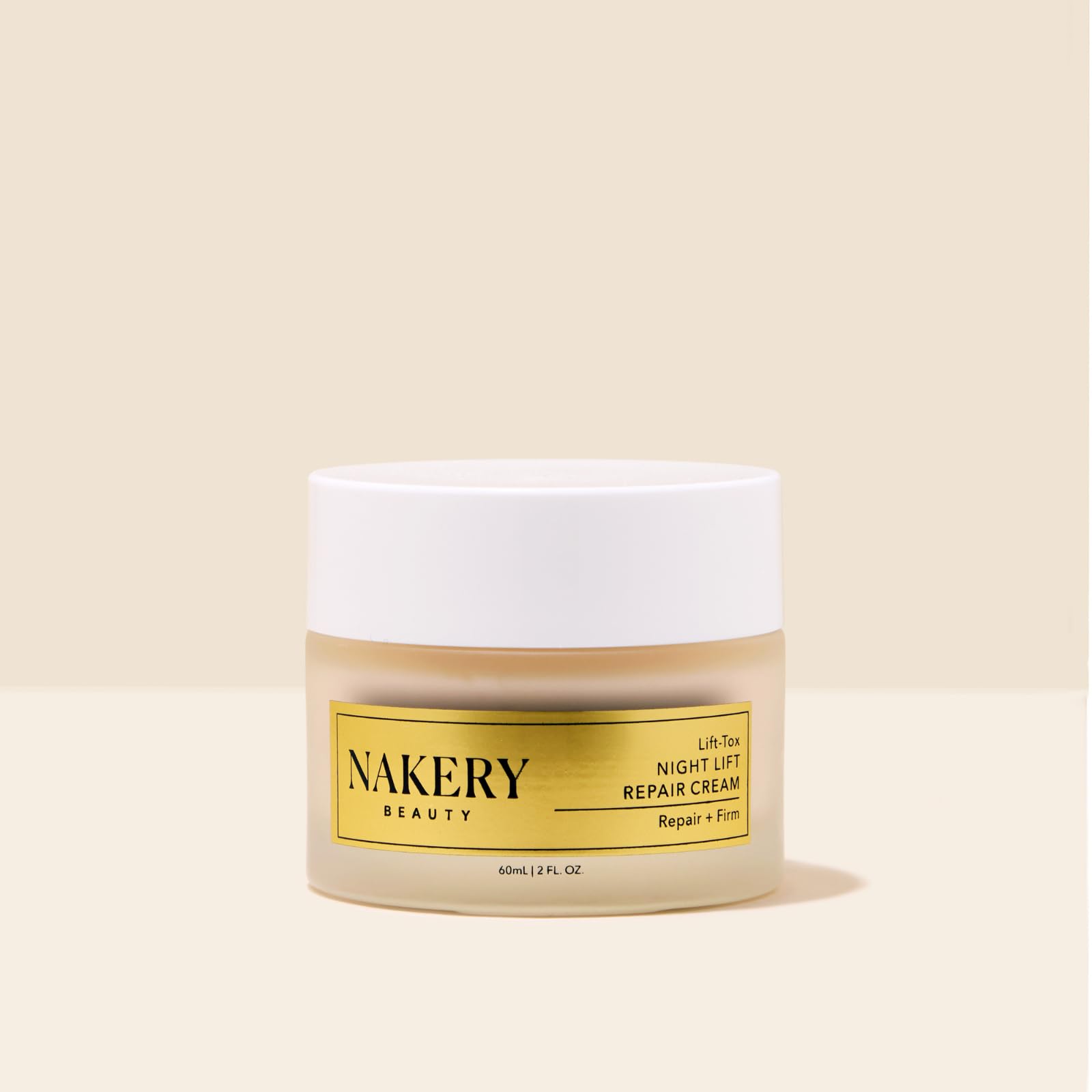 Nakery Lift-Tox Night Cream being spread for overnight nourishment