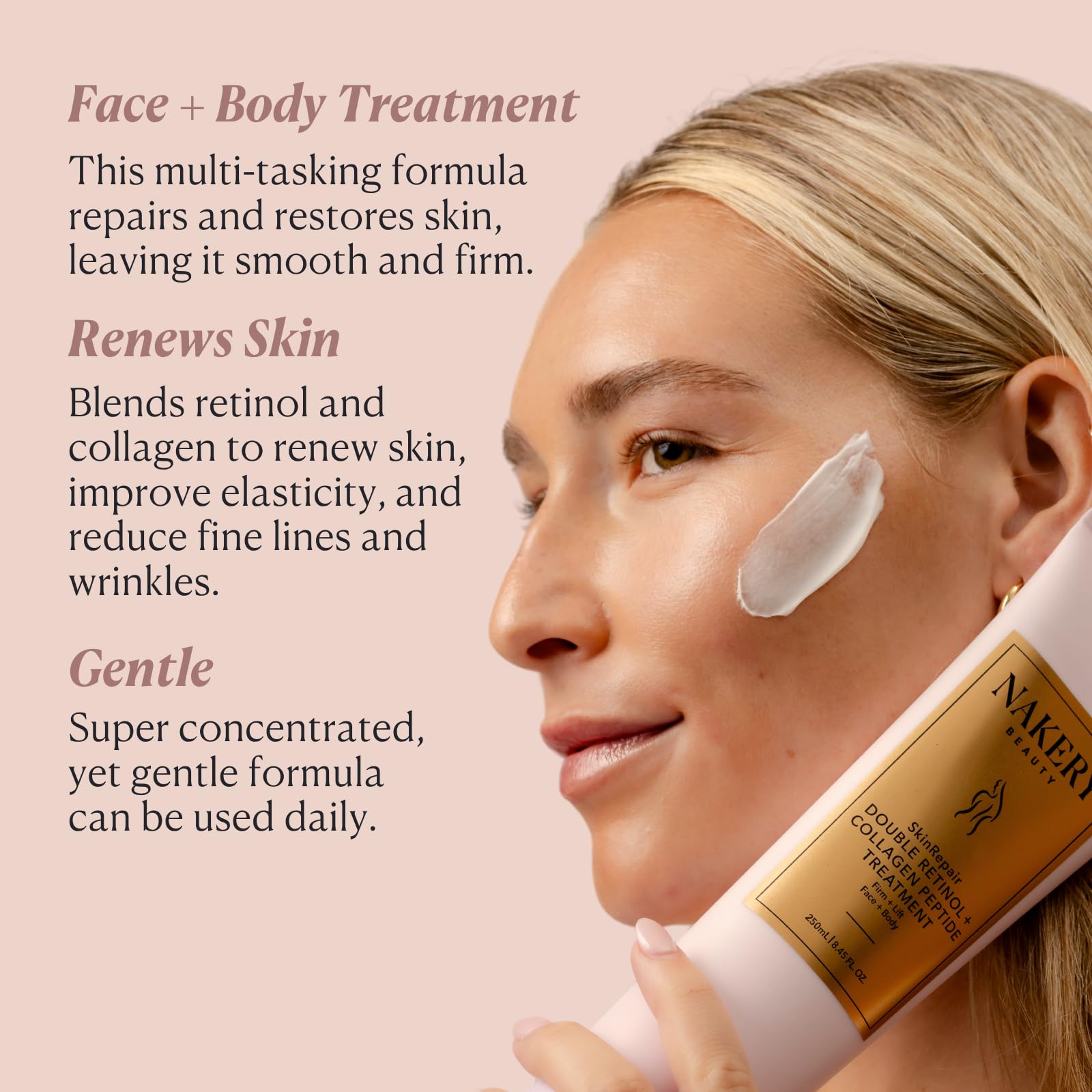 Nakery Retinol Cream packaging box emphasizing elegant, gift-ready design.