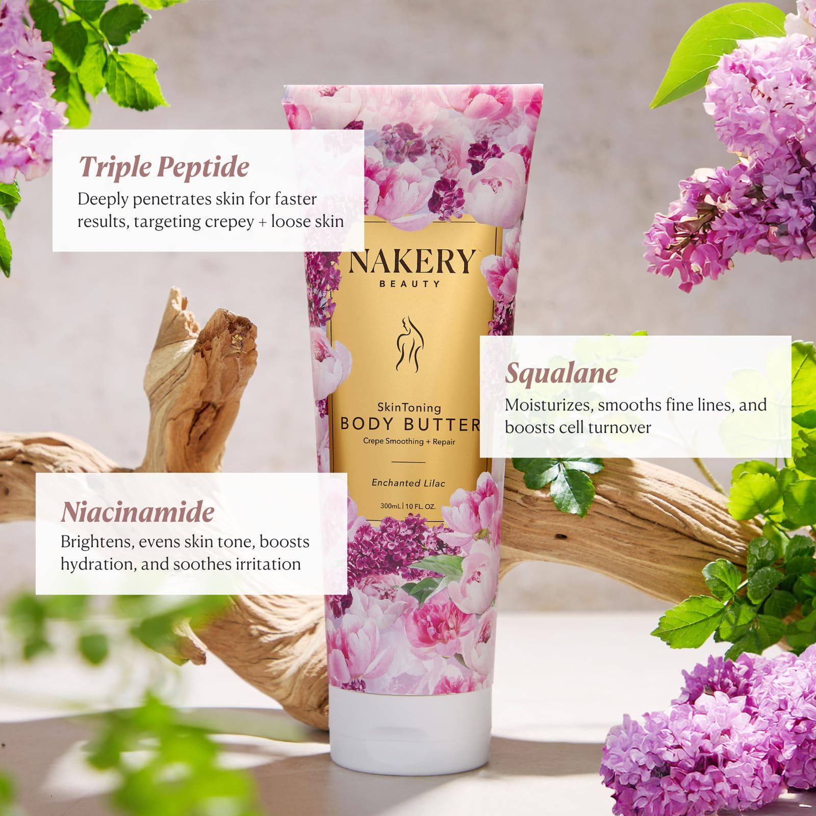 Nakery Skin Toning Butter cream swirl demonstrates luxurious hydration for dry skin