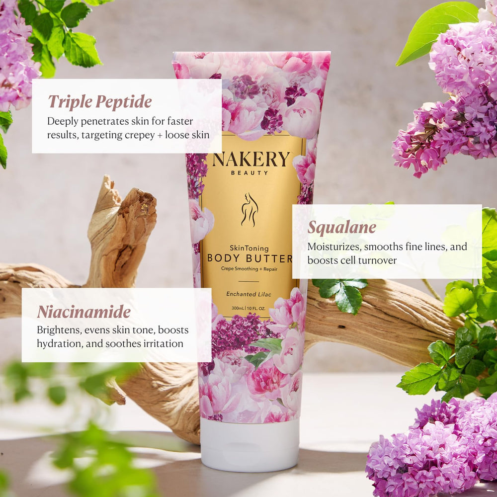 Nakery Skin Toning Butter cream swirl demonstrates luxurious hydration for dry skin