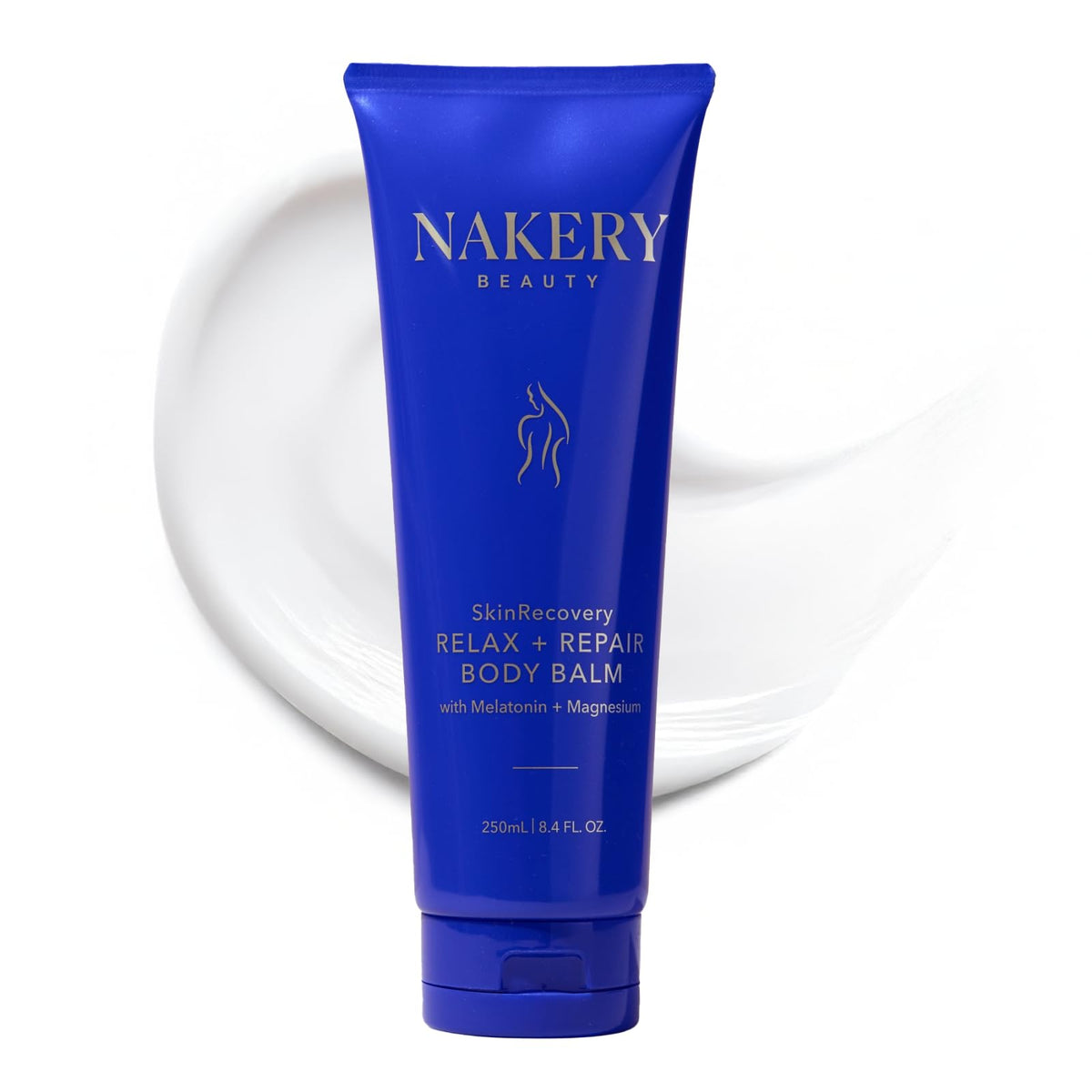 Nakery SkinRecovery magnesium balm bottle ready for soothing muscle relaxation