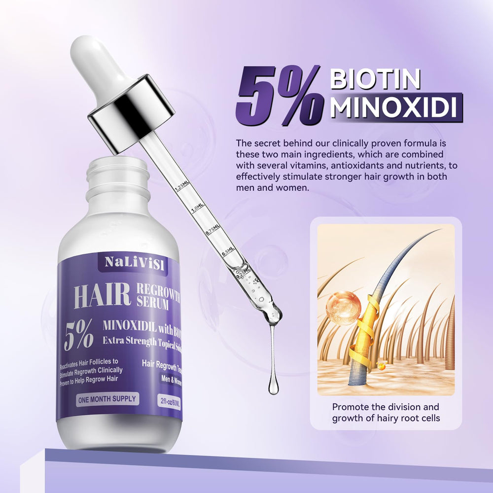 NaLiViSl hair growth serum spray offers easy, lightweight application.