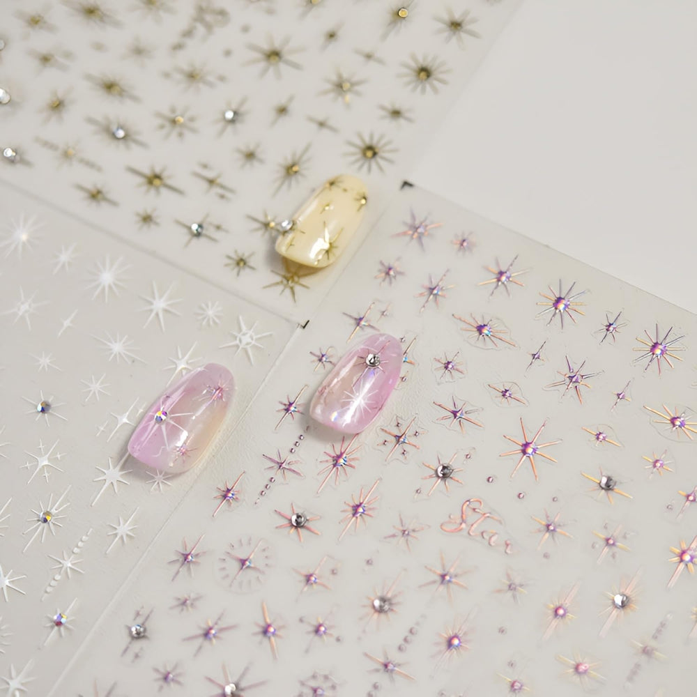 Namrec pink star nail stickers for chic DIY manicure