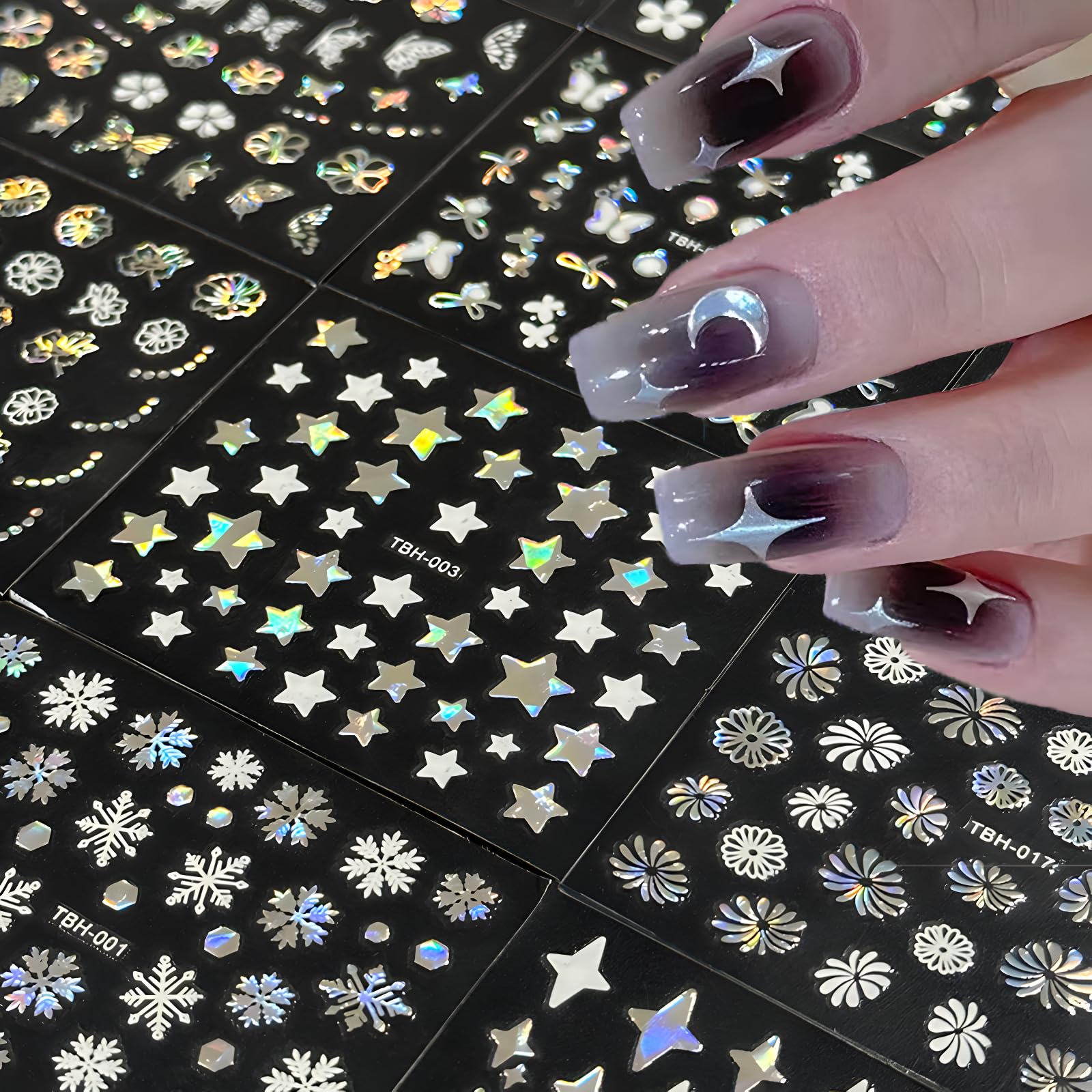 Namrec Aurora 3D aurora decals for natural and artificial nails.