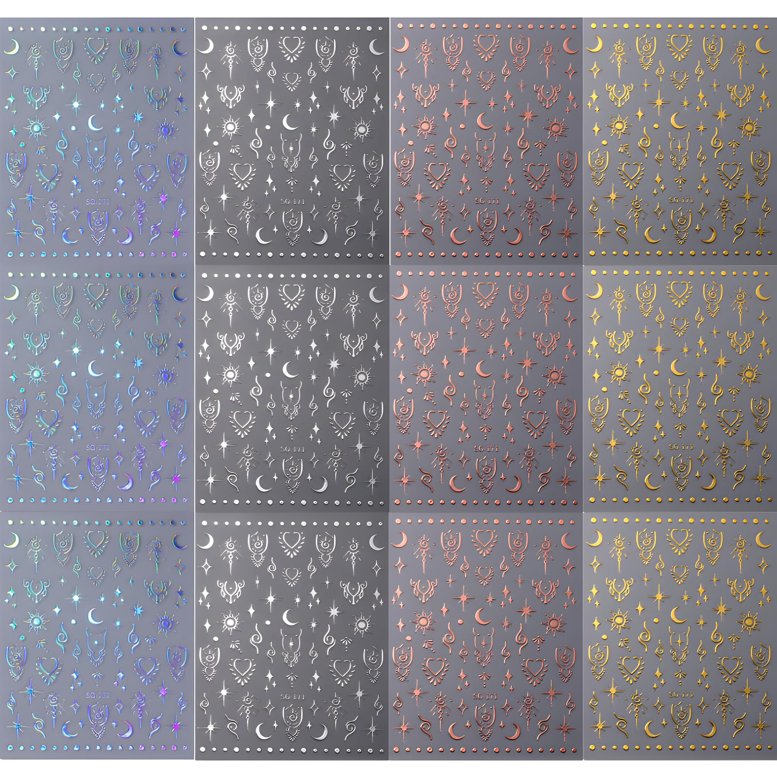 Namrec aurora nail decals with shimmering effects for drama