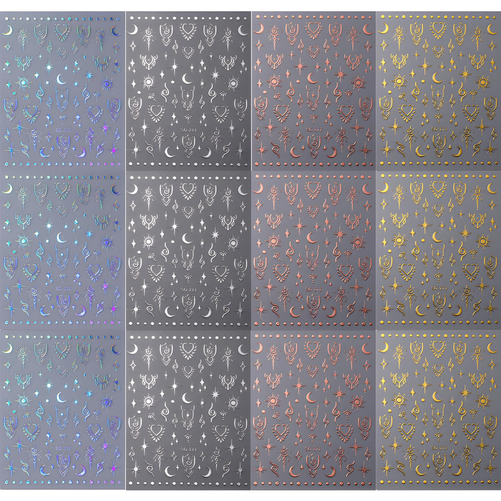 Namrec aurora nail decals with shimmering effects for drama