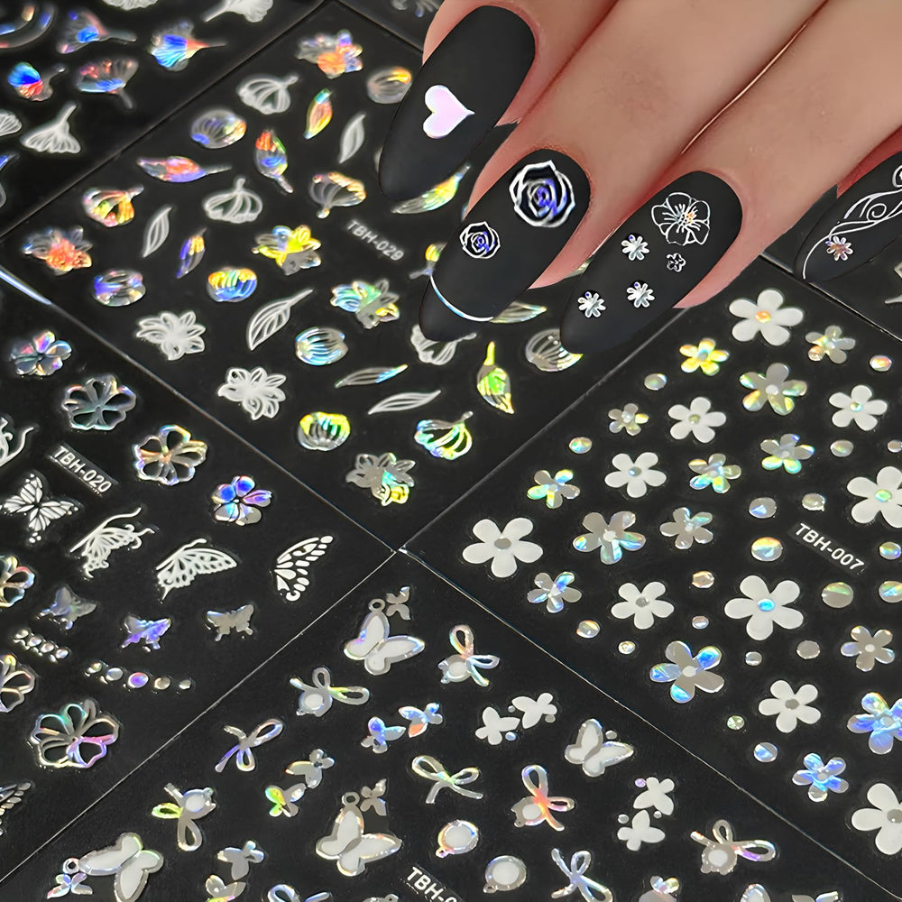 Namrec Aurora easy to apply star and moon designs for quick nail art.
