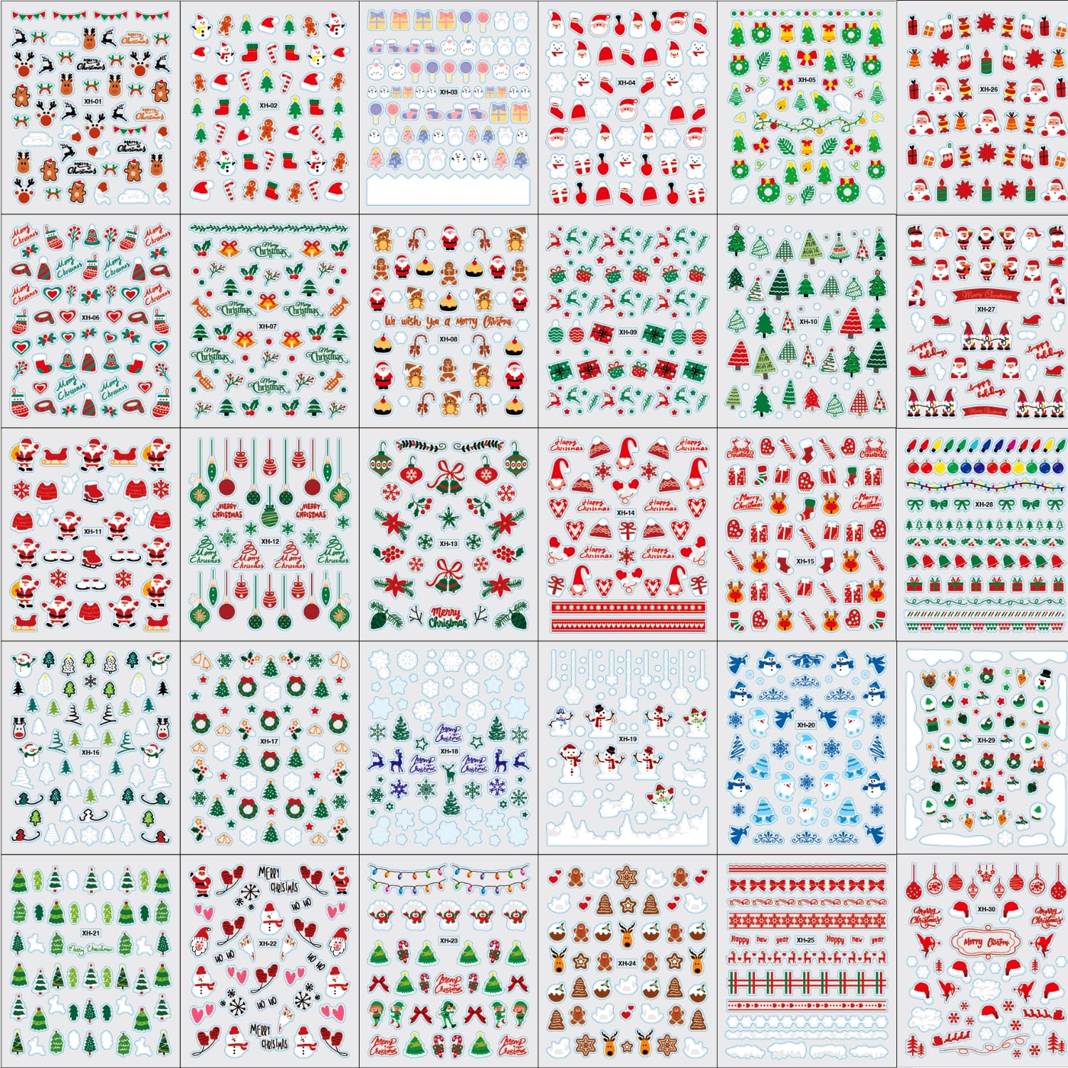 Namrec Christmas nail stickers at home decor friendly collection for nails.