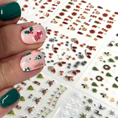 Namrec Christmas nail stickers snowflake 3D for sparkling holiday nails.